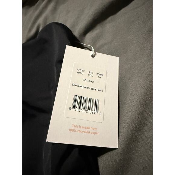 NWT Andie Swim XXXL OR XL OR Large Tall‎ Black Nantucket One Piece One Shoulder - Picture 4 of 7